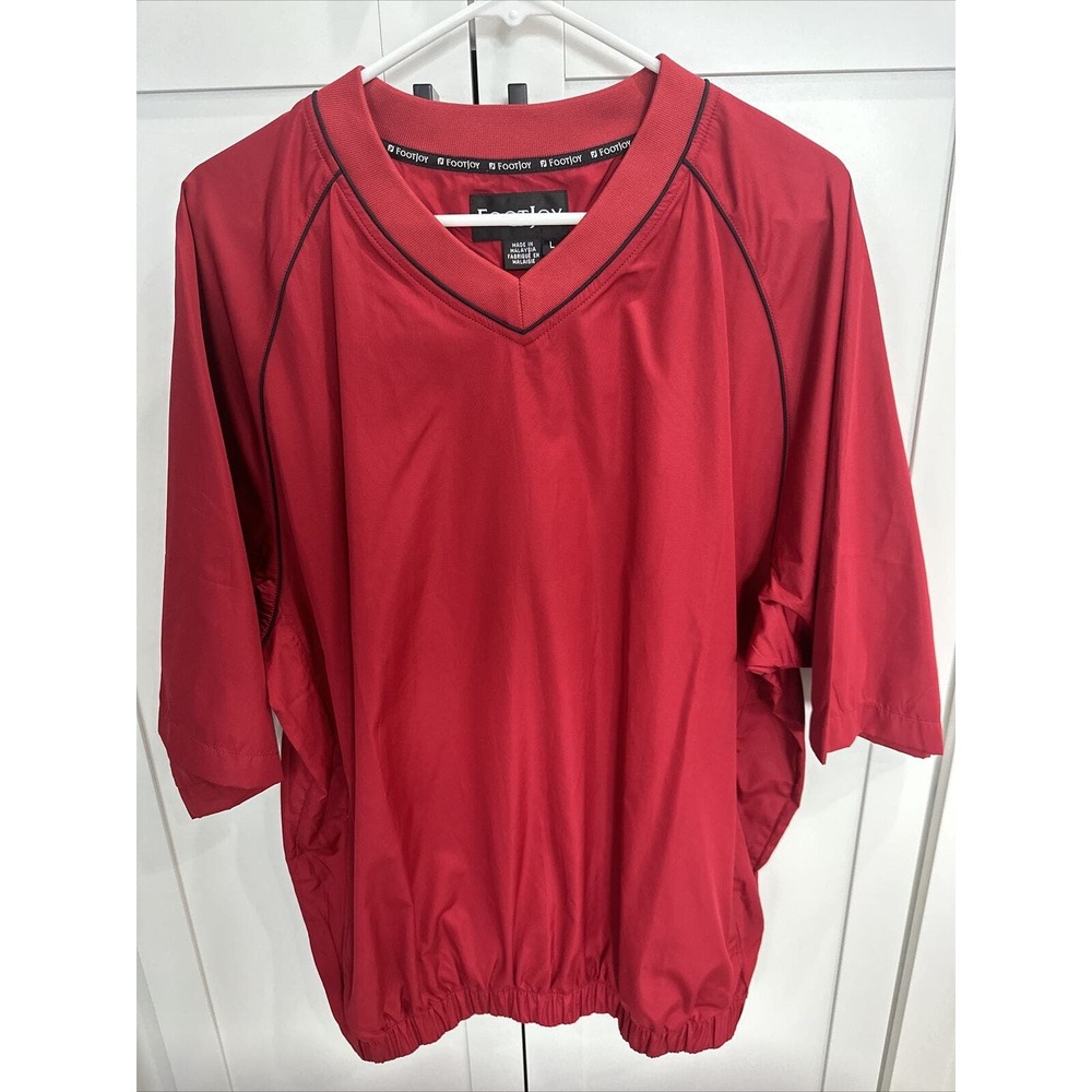 Footjoy FJ Golf Men’s Red Wind/Rain Pullover Large
